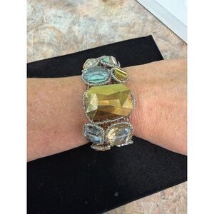 Vintage Champagne Rhinestone Unique Bracelet